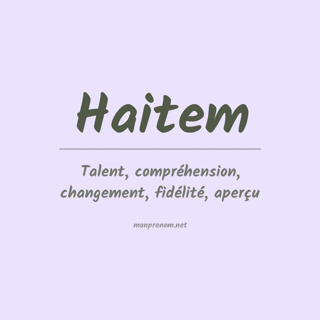 Prénom Haitem