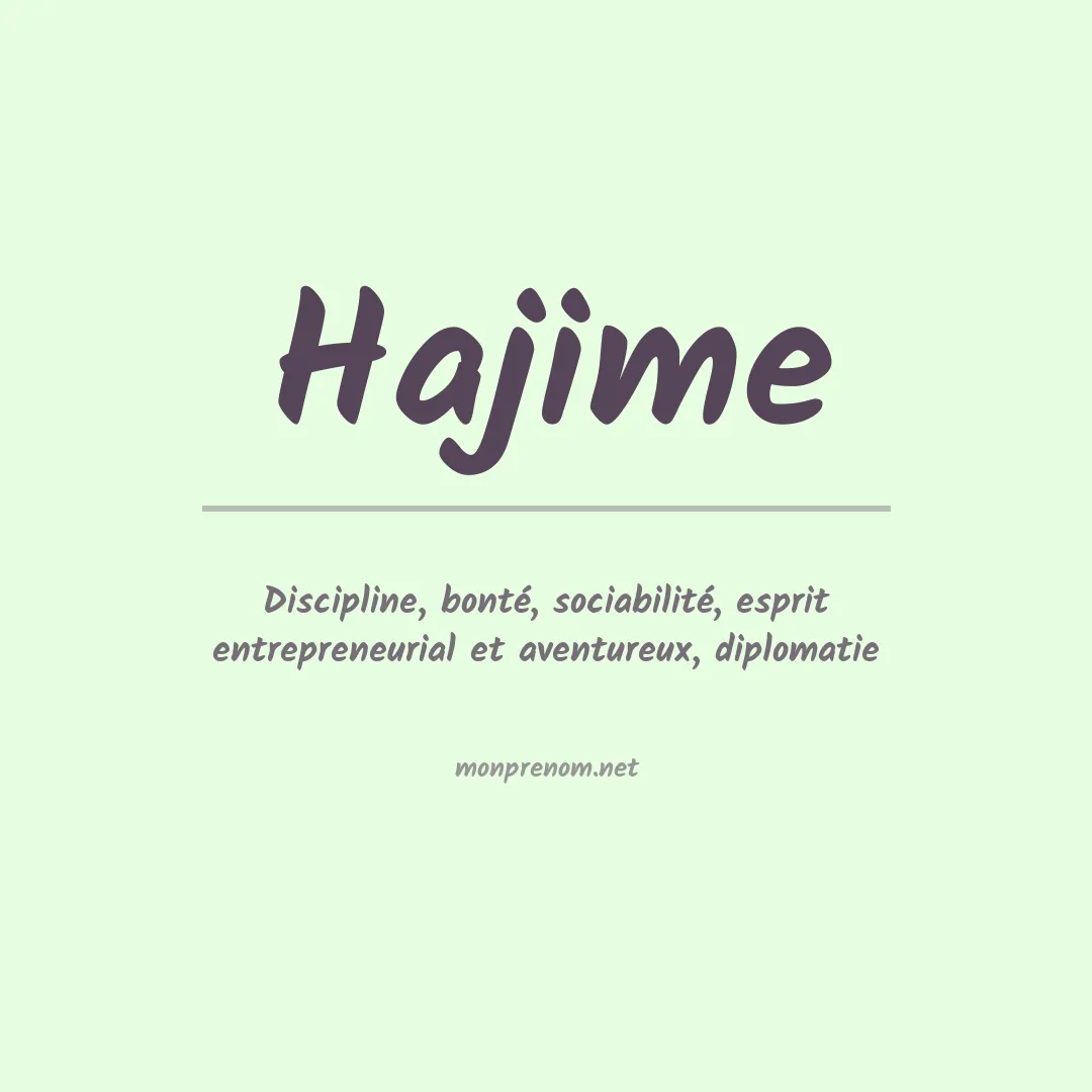 Prénom Hajime