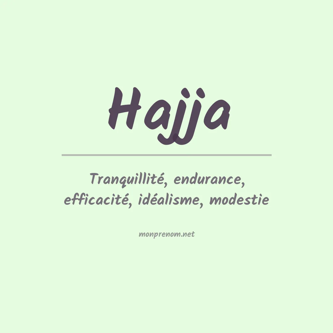 Prénom Hajja