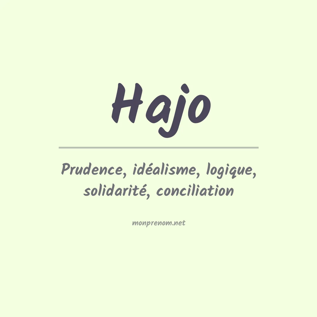 Signification du prénom Hajo