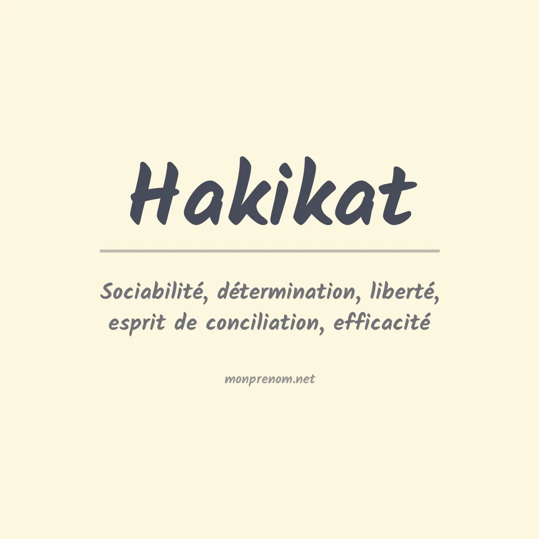 Signification du prénom Hakikat