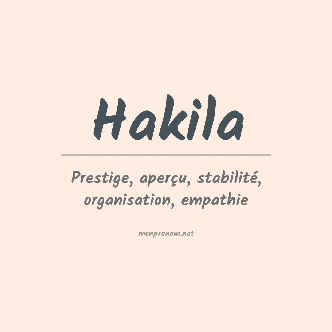 Prénom Hakila