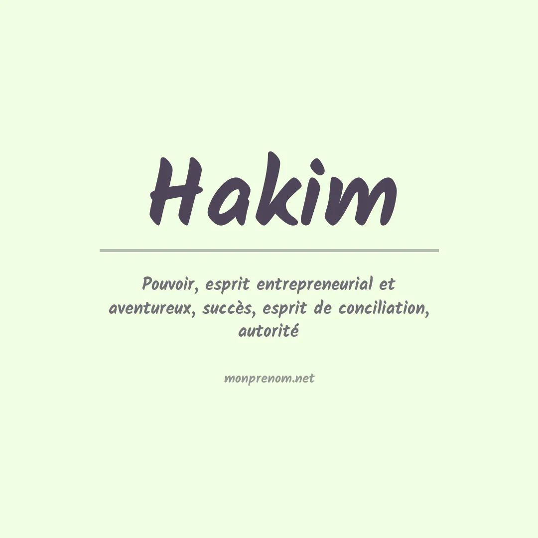 Prénom Hakim