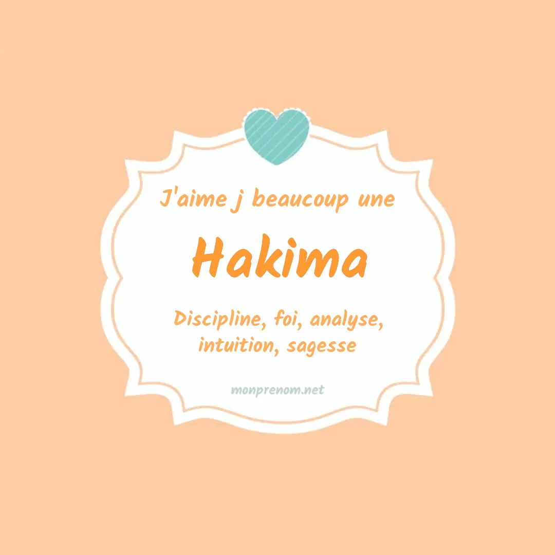 J'aime beaucoup Hakima