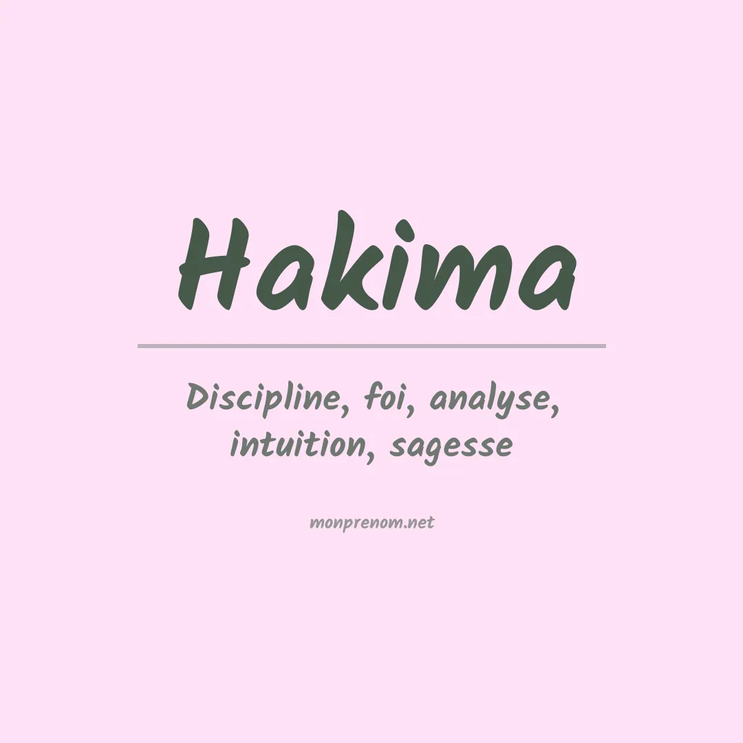 Signification du prénom Hakima