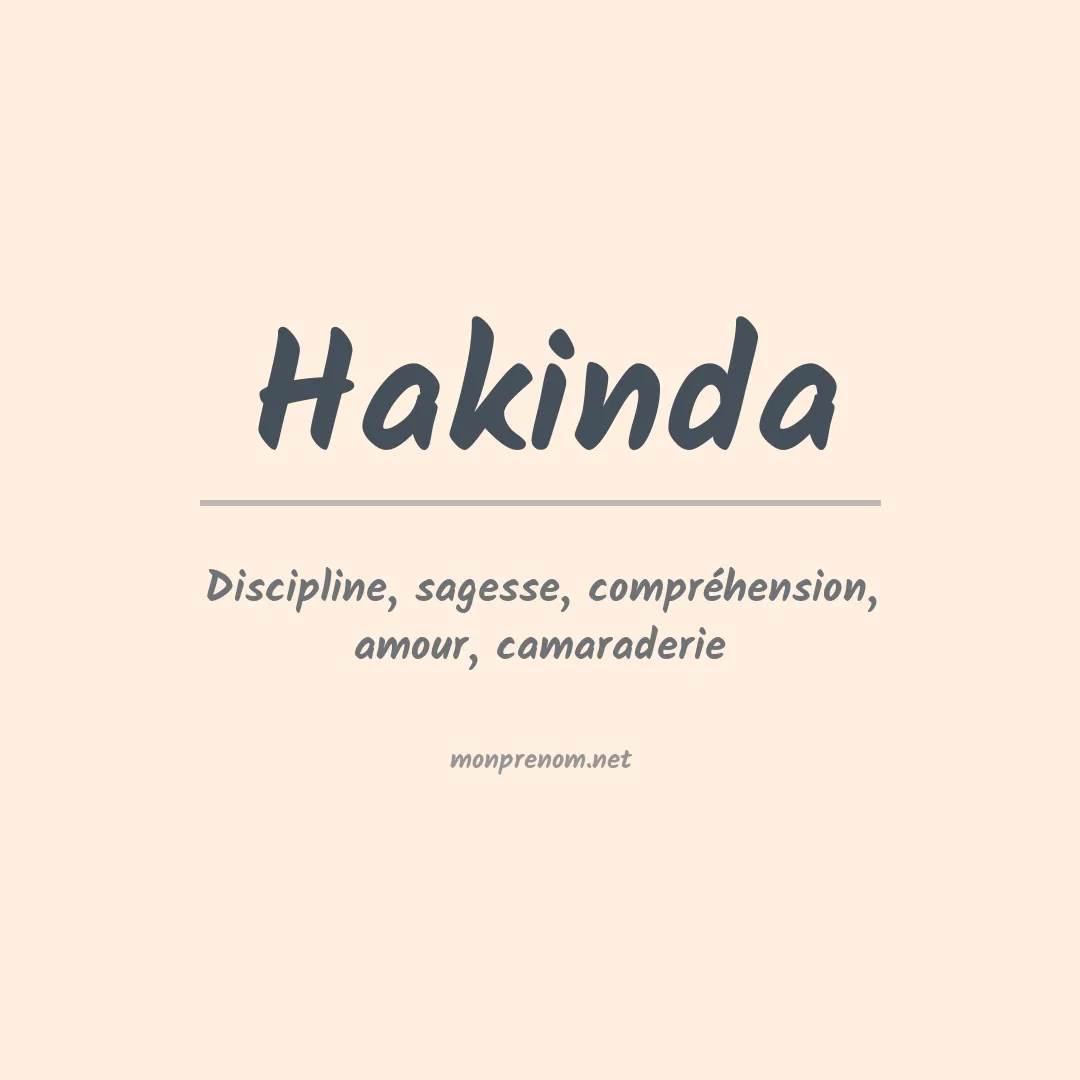 Prénom Hakinda