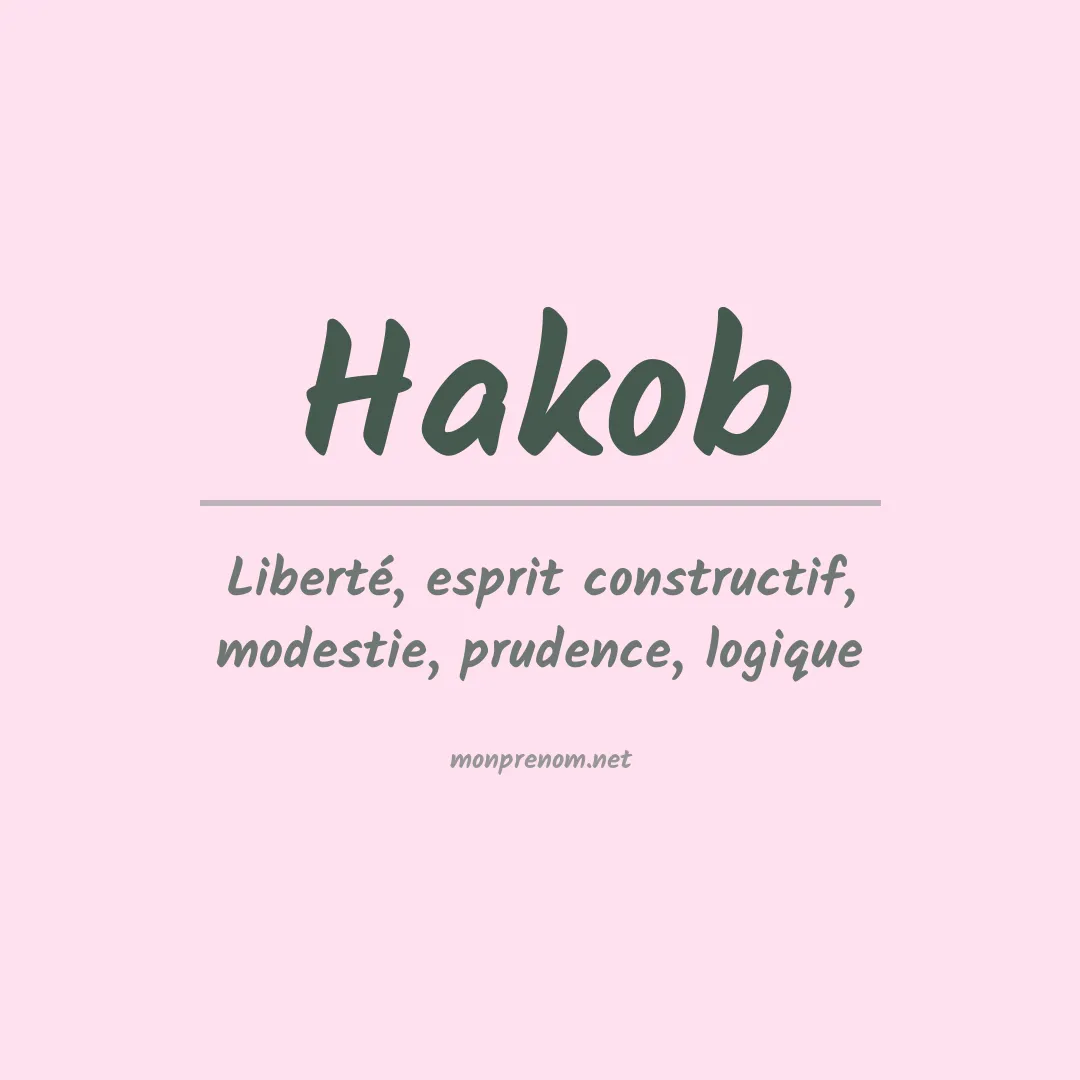 Signification du prénom Hakob
