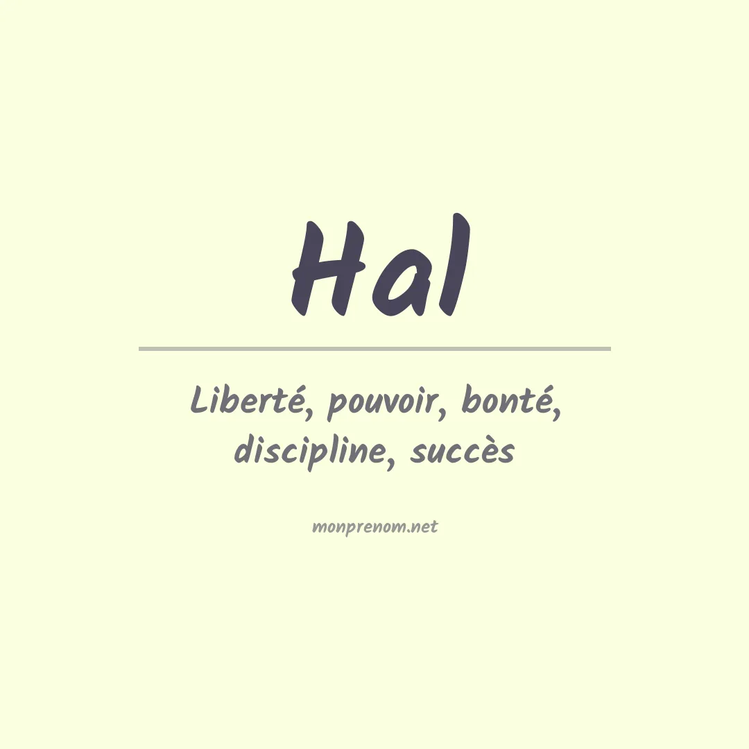 Signification du prénom Hal