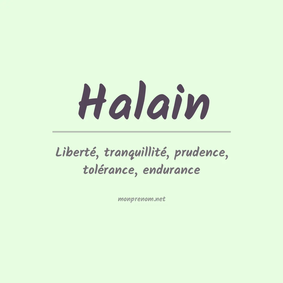 Signification du prénom Halain