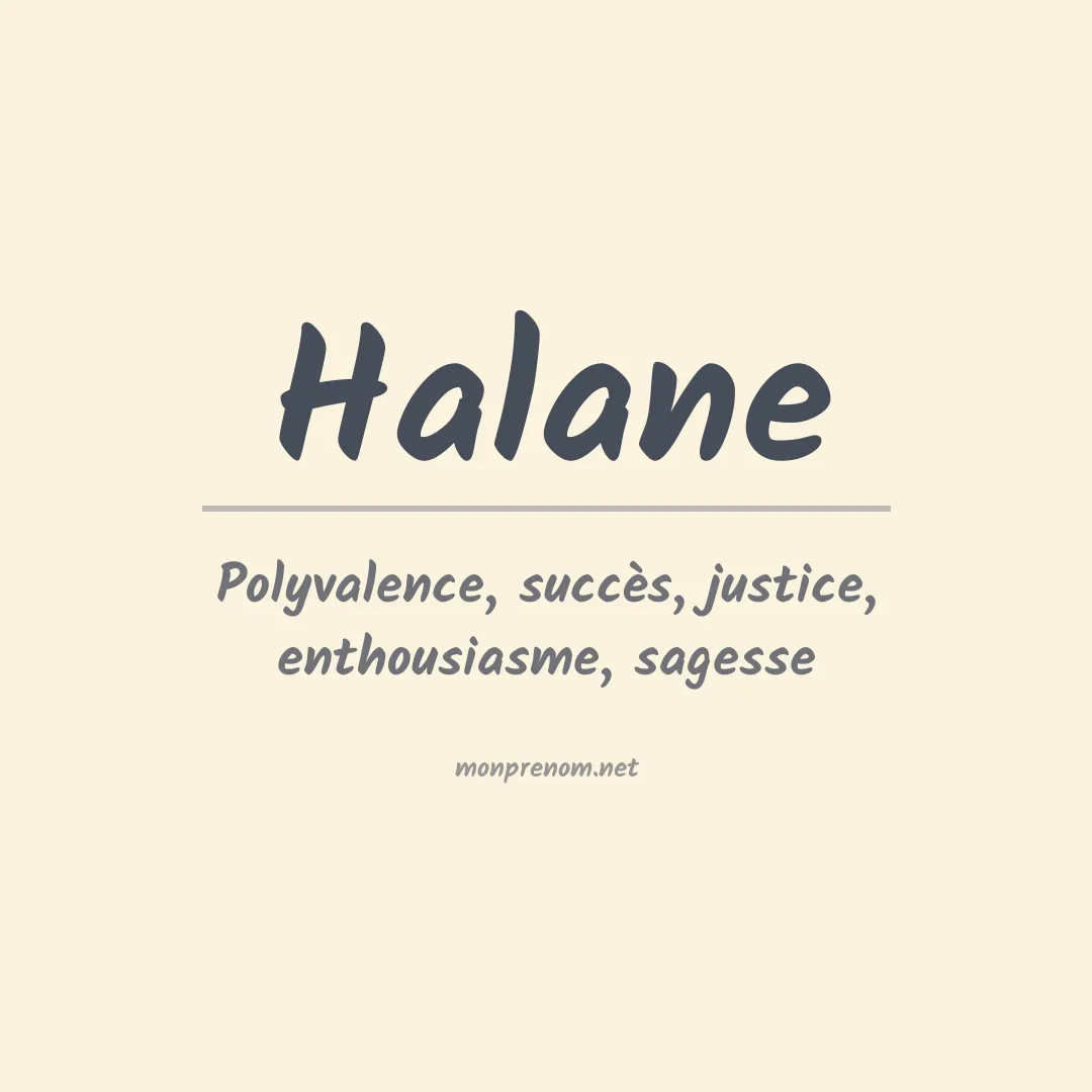 Prénom Halane