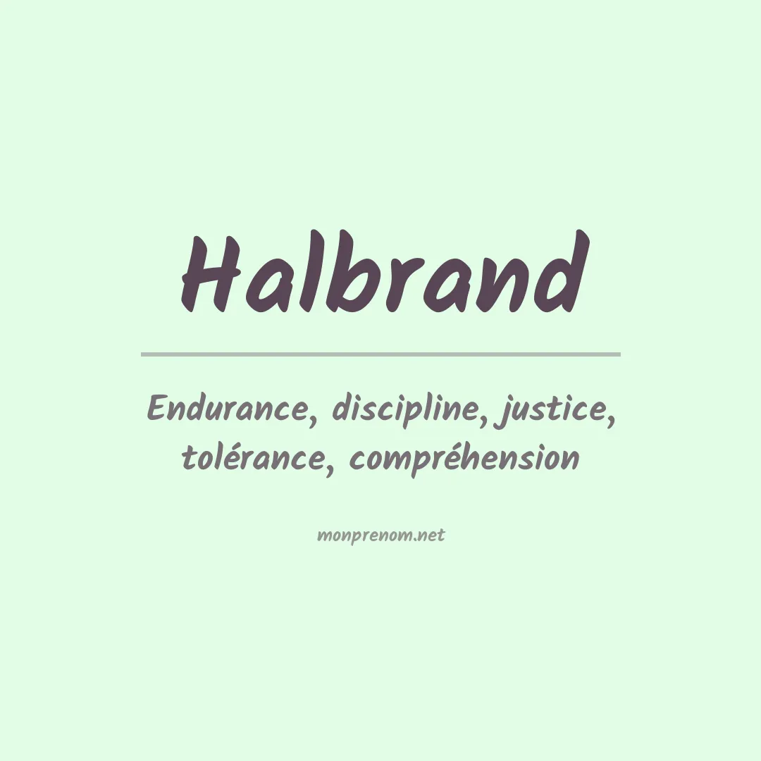 Signification du prénom Halbrand