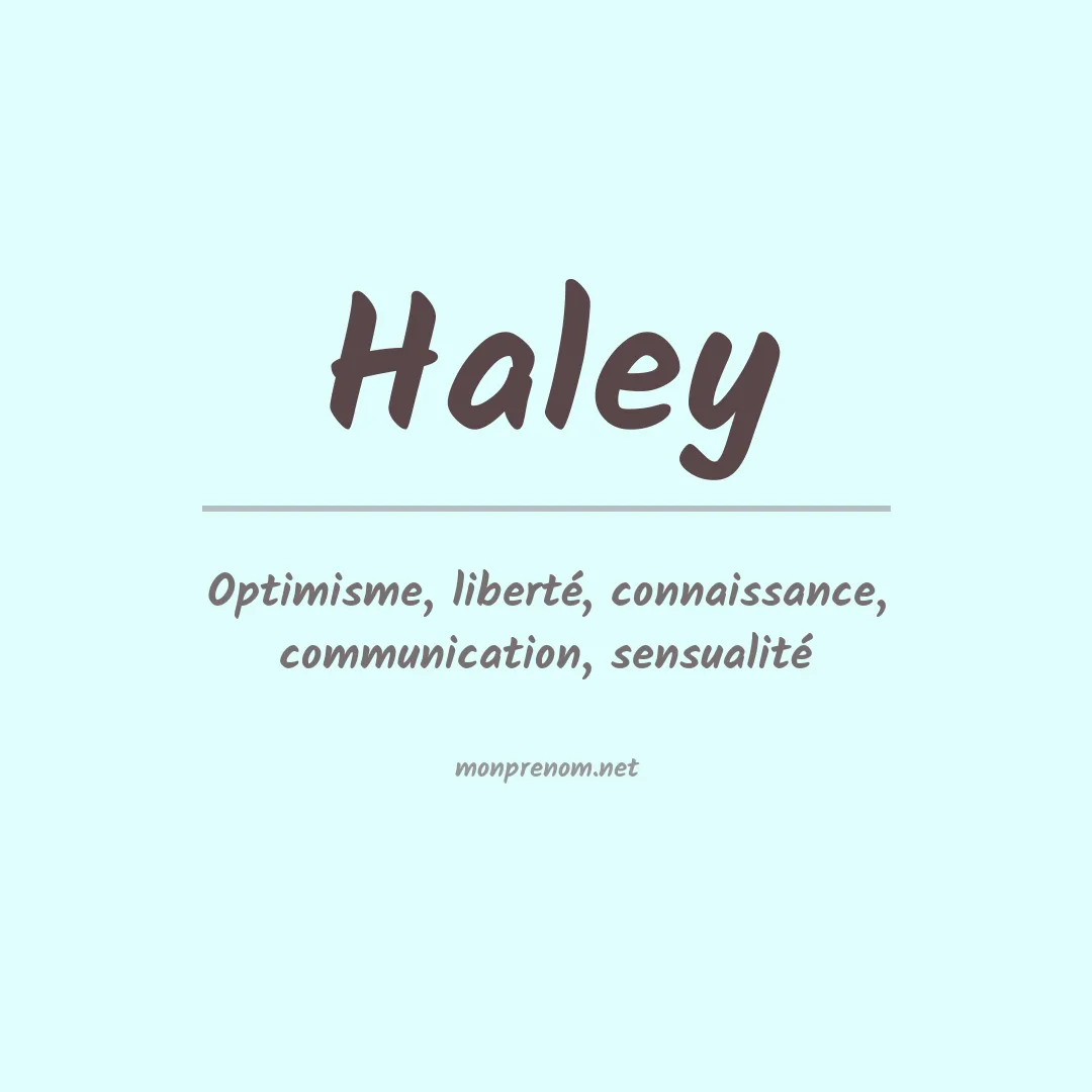 Prénom Haley