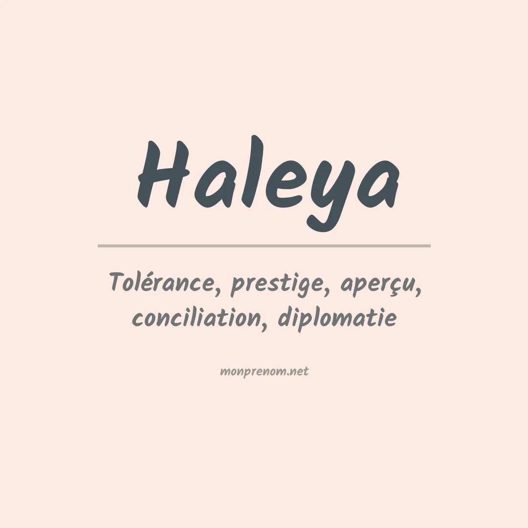 Prénom Haleya