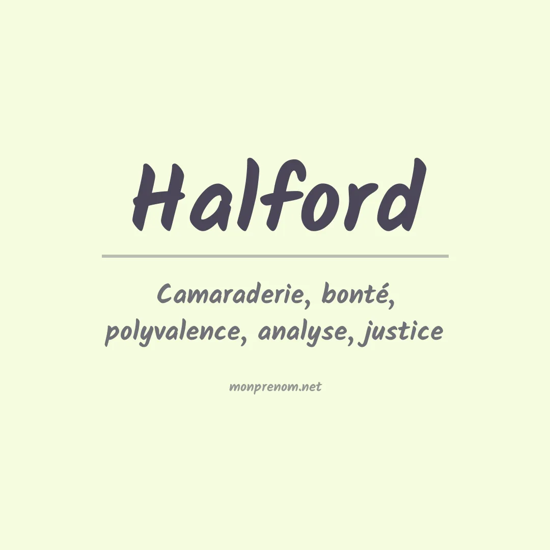 Prénom Halford