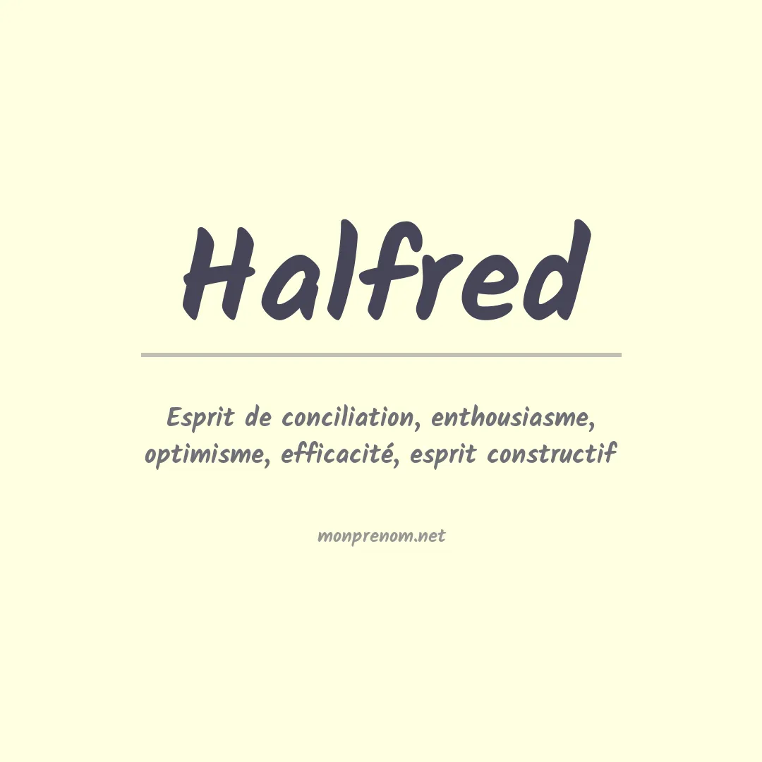 Signification du prénom Halfred