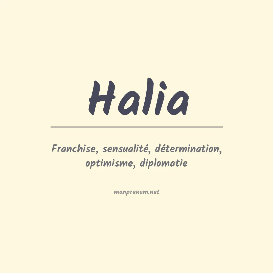 Prénom Halia