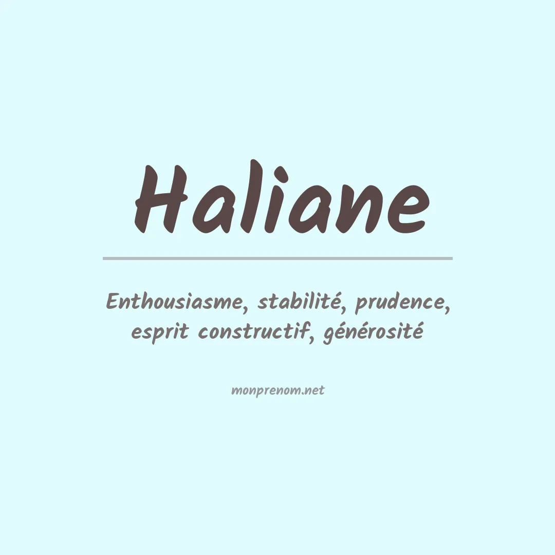Signification du prénom Haliane