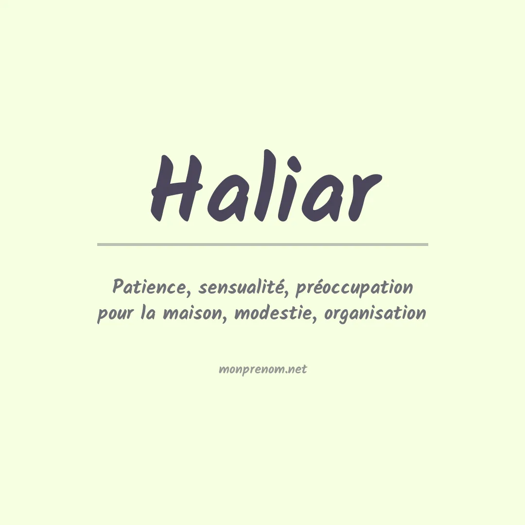 Prénom Haliar