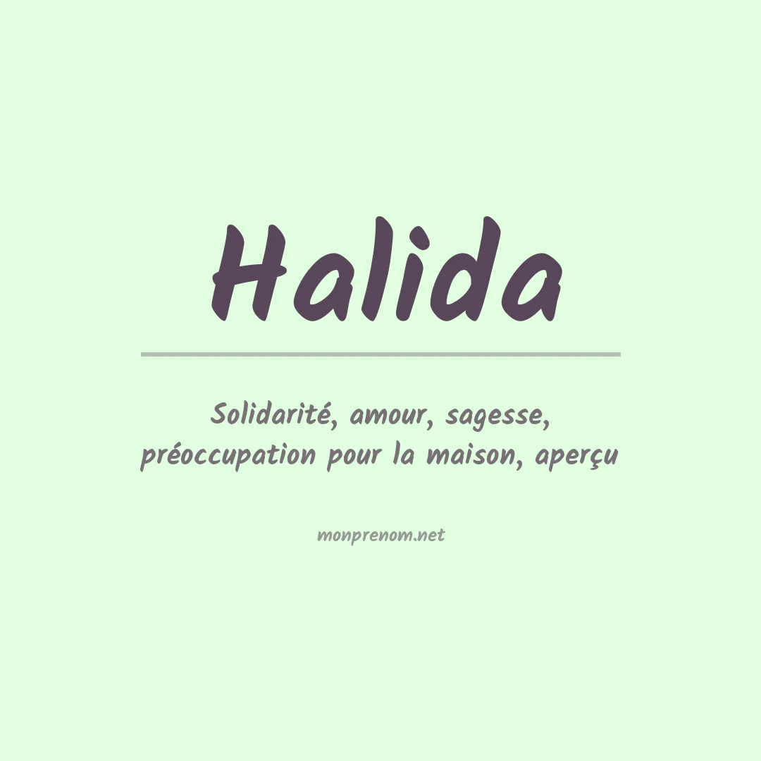 Prénom Halida