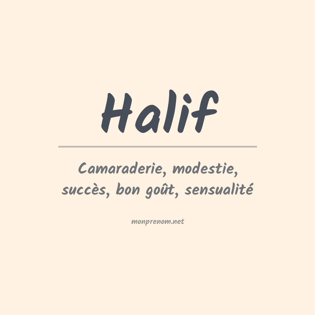 Prénom Halif