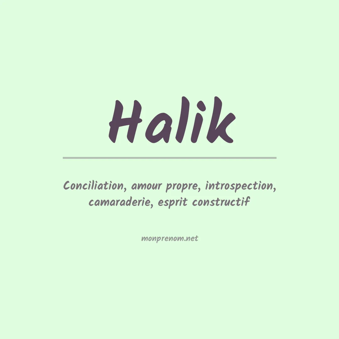 Prénom Halik