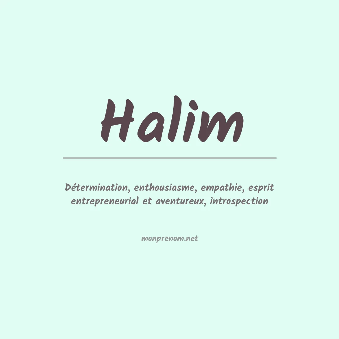 Prénom Halim