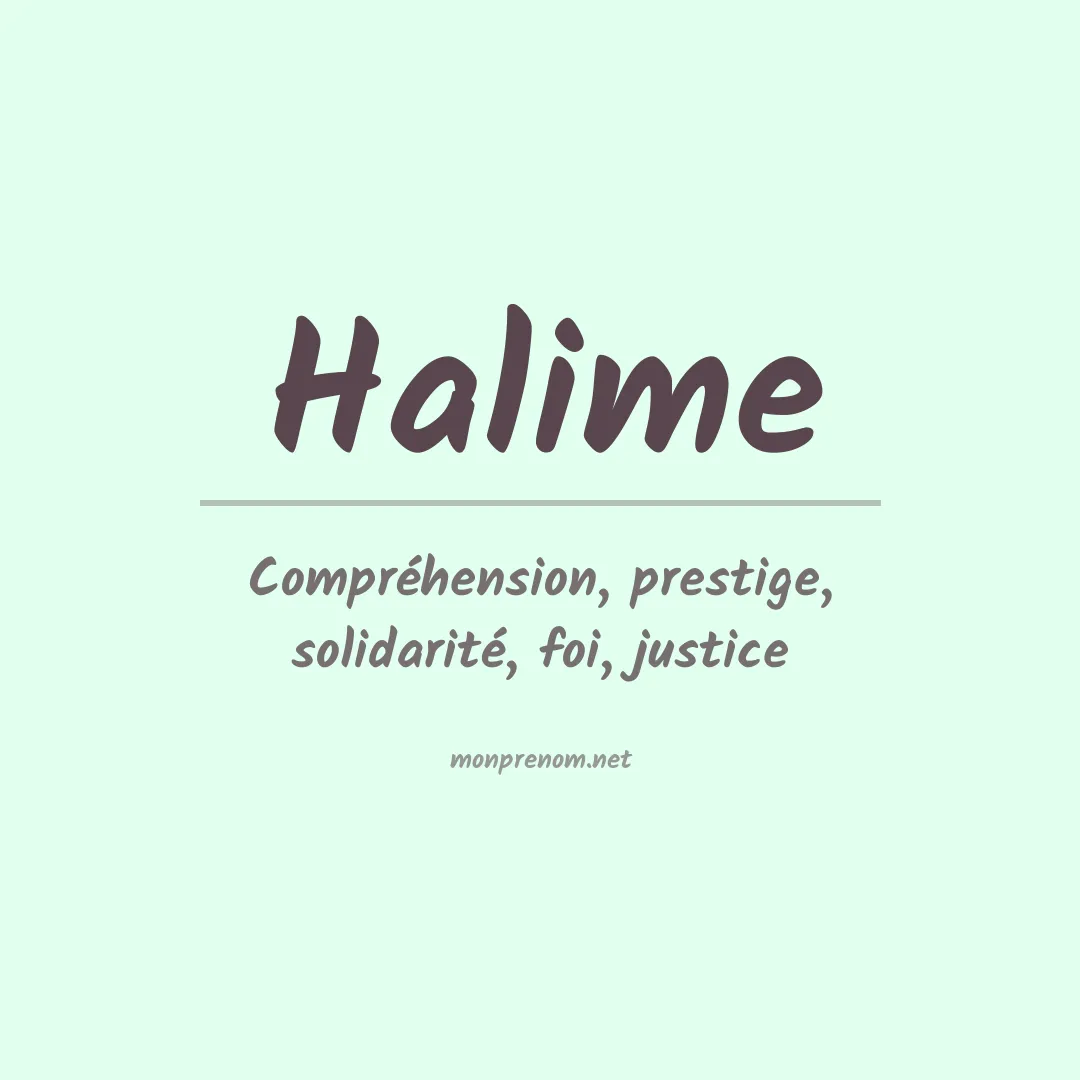 Prénom Halime