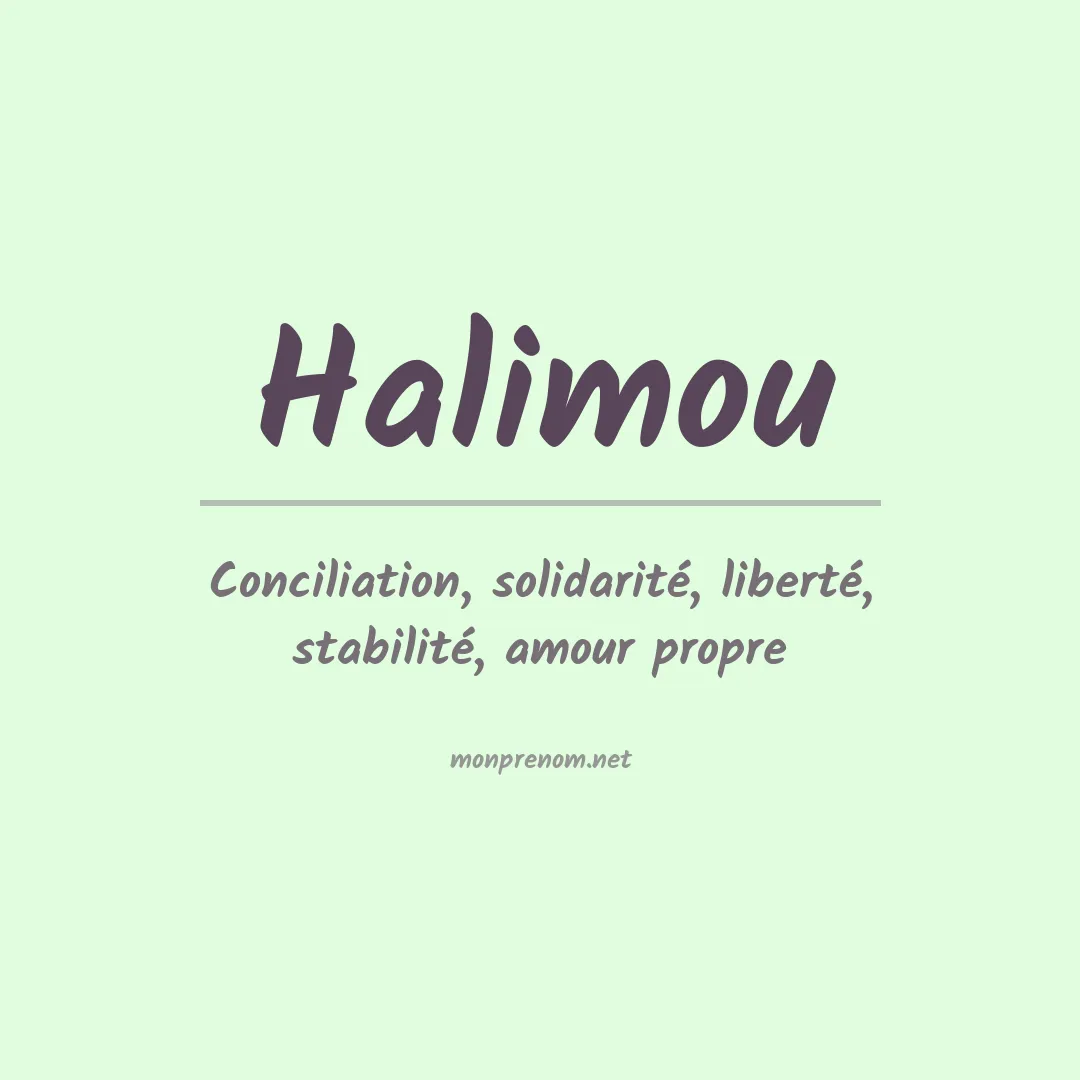 Signification du prénom Halimou