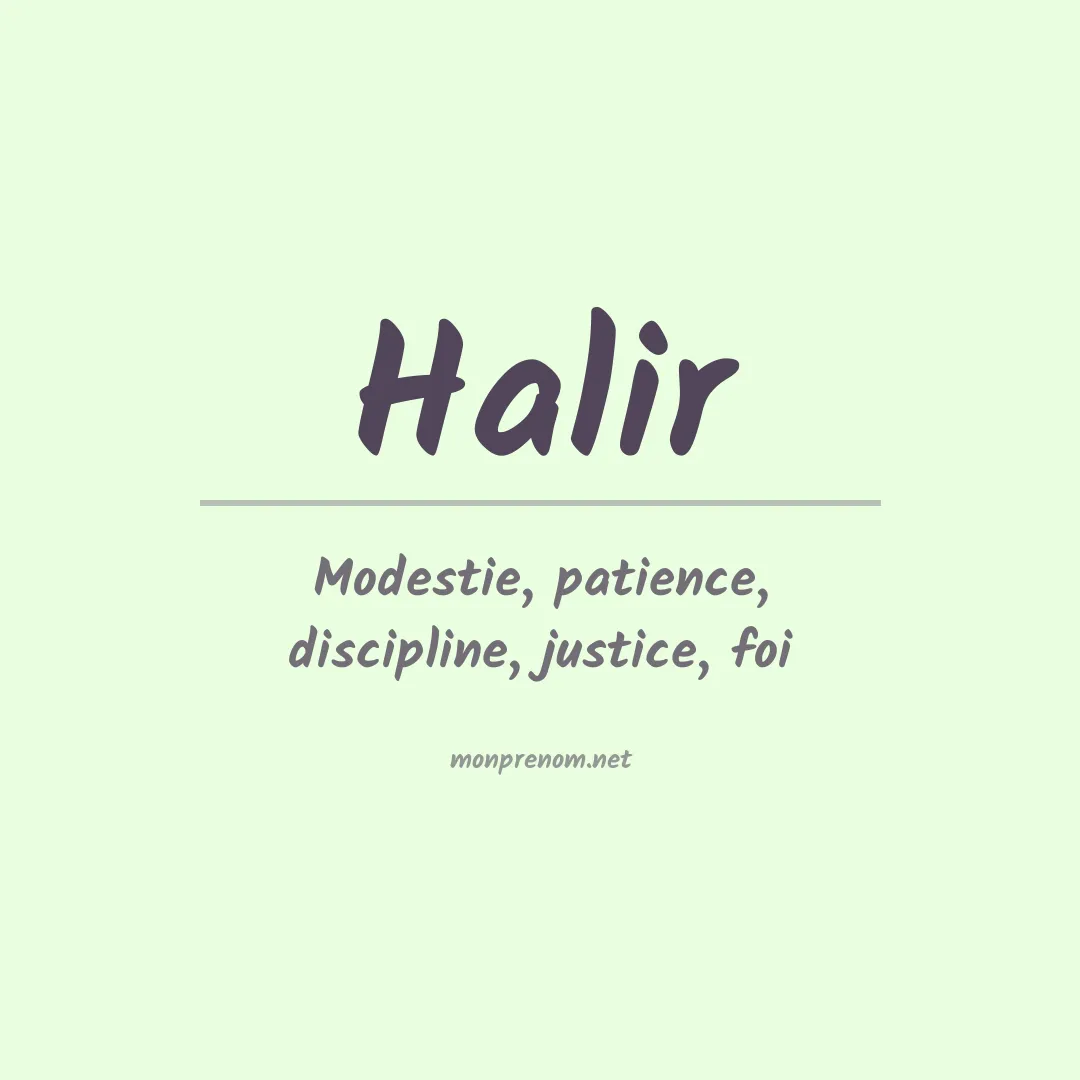 Signification du prénom Halir