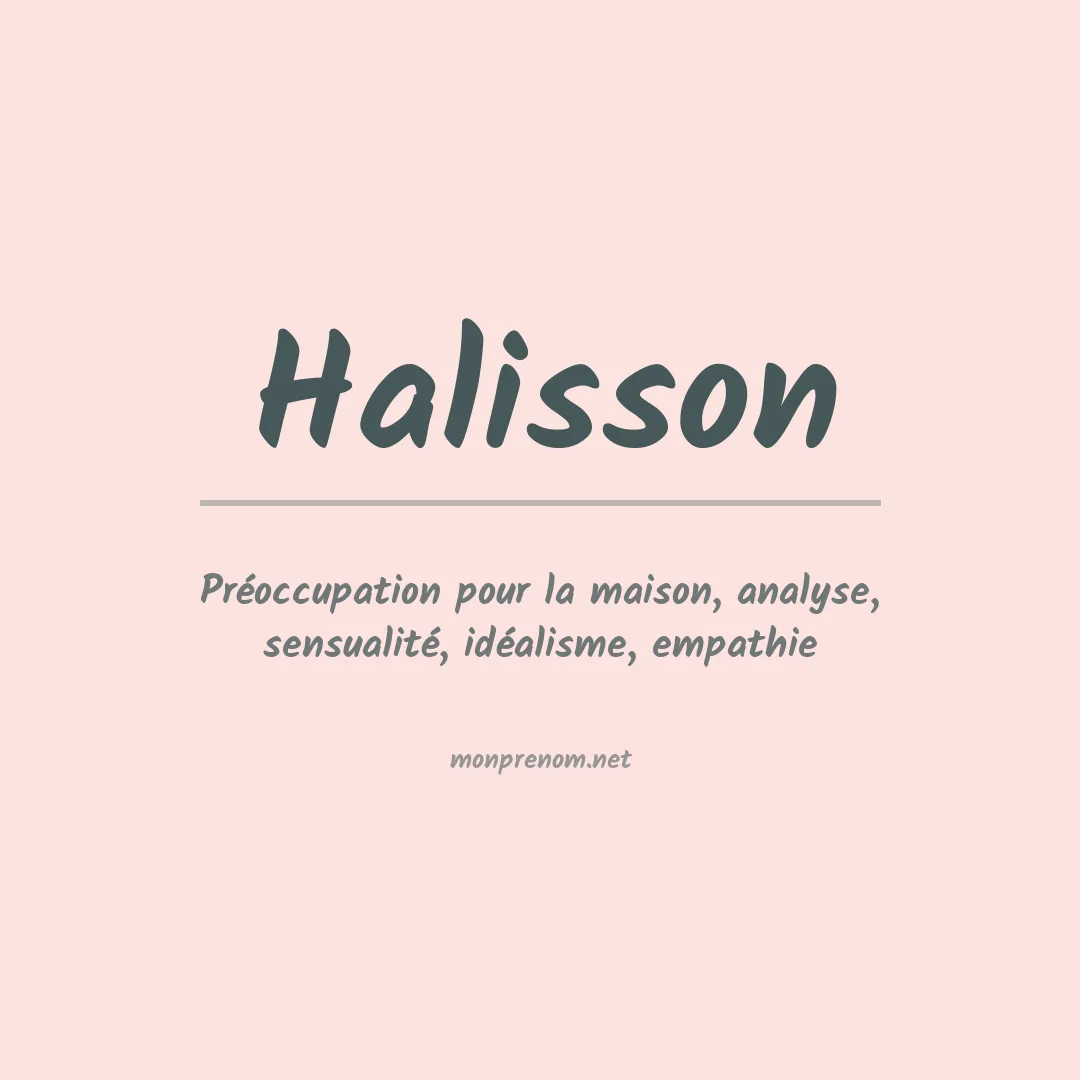 Prénom Halisson