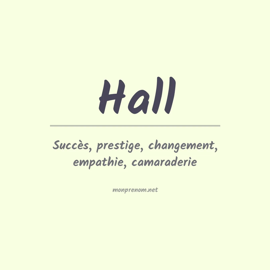 Prénom Hall