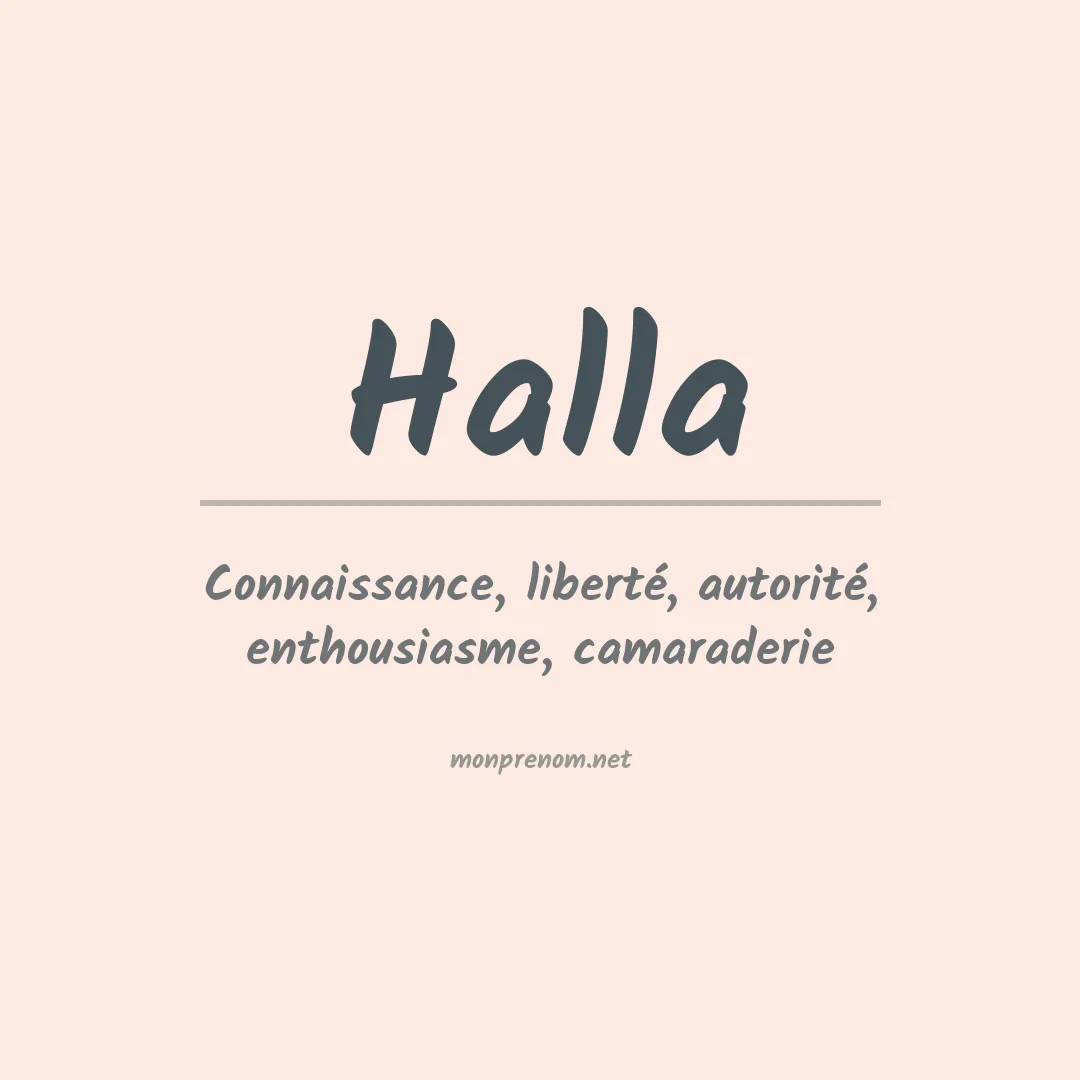 Prénom Halla