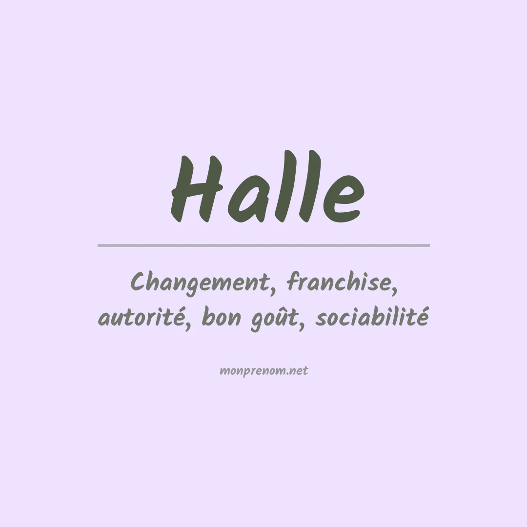 Prénom Halle