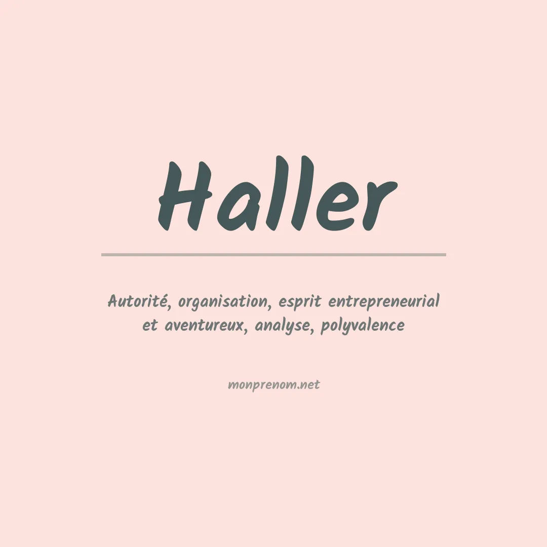 Prénom Haller