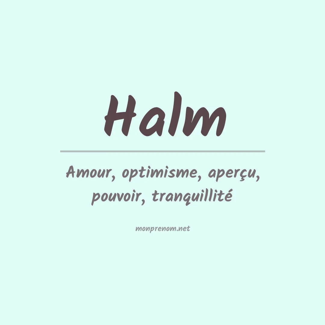 Prénom Halm