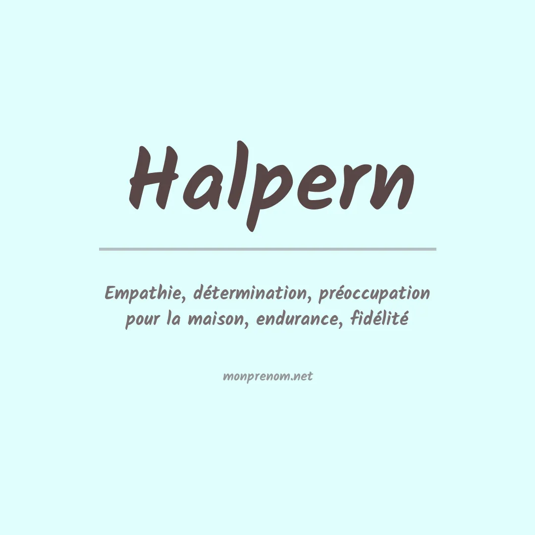 Prénom Halpern