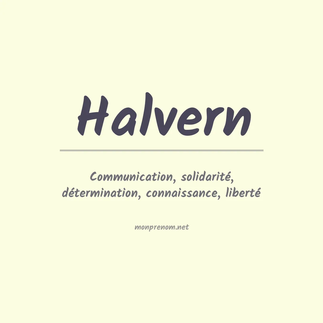 Signification du prénom Halvern