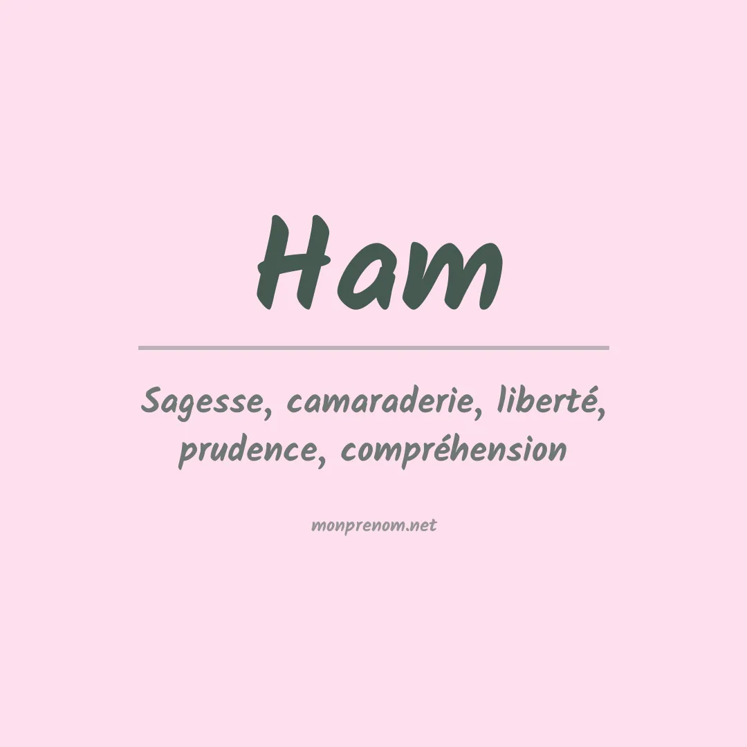 Prénom Ham