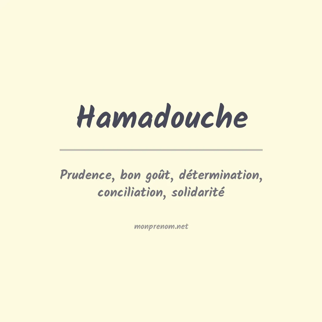 Signification du prénom Hamadouche