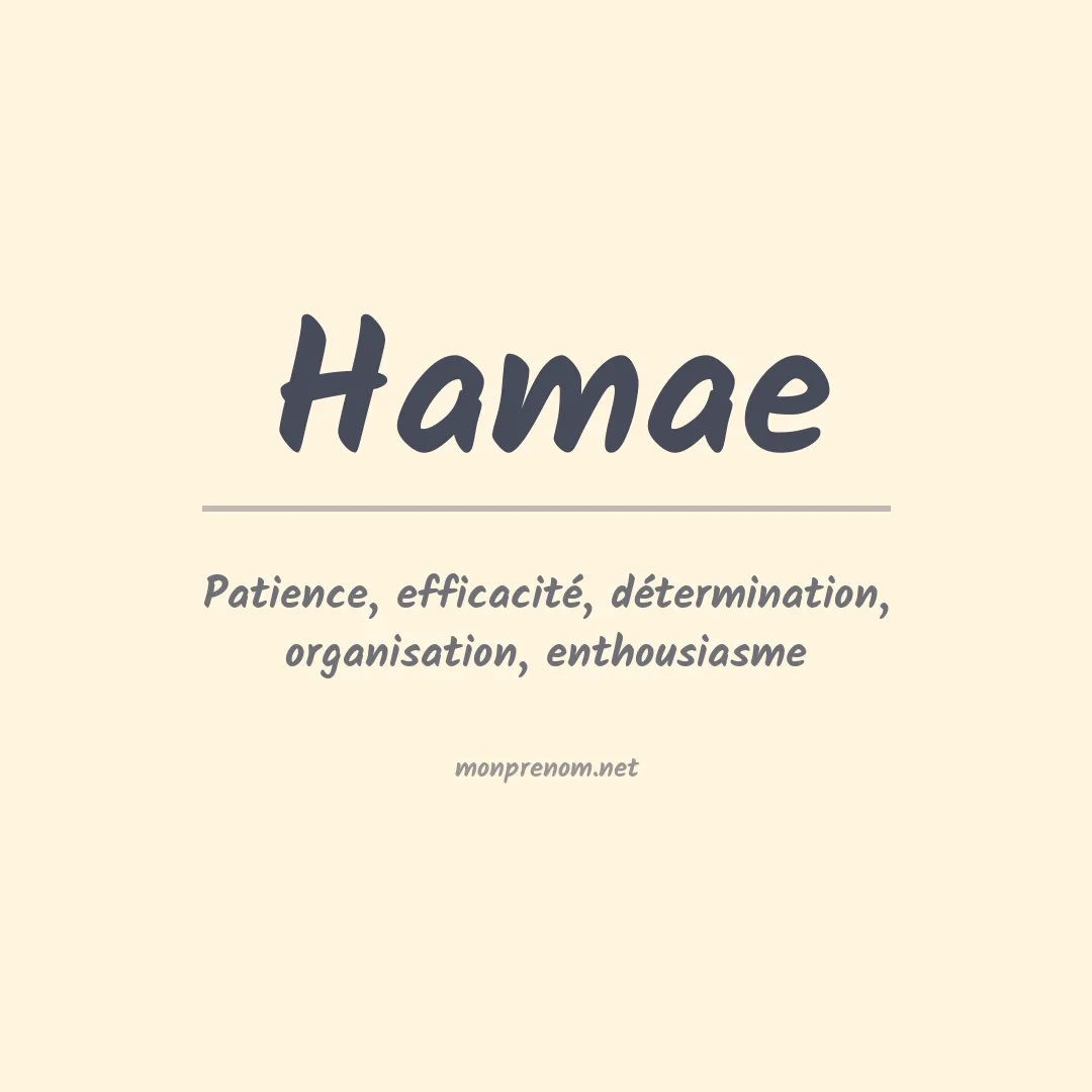 Prénom Hamae