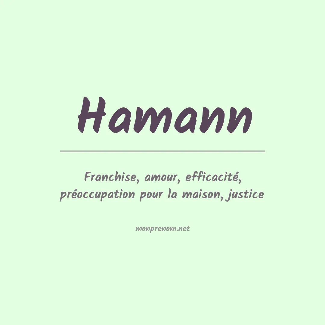 Prénom Hamann