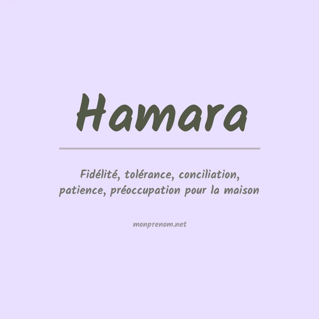 Prénom Hamara