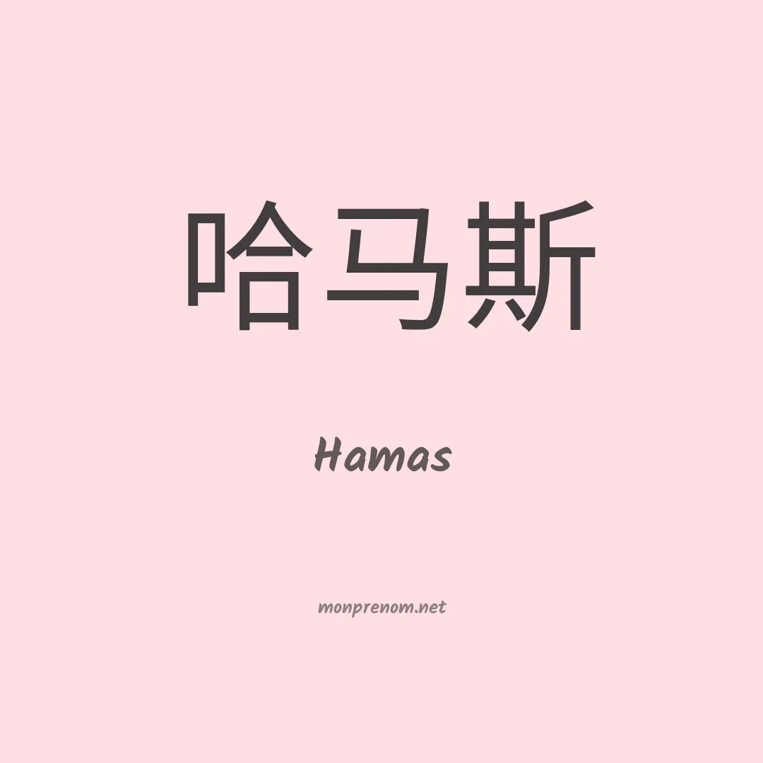 Hamas en chinois