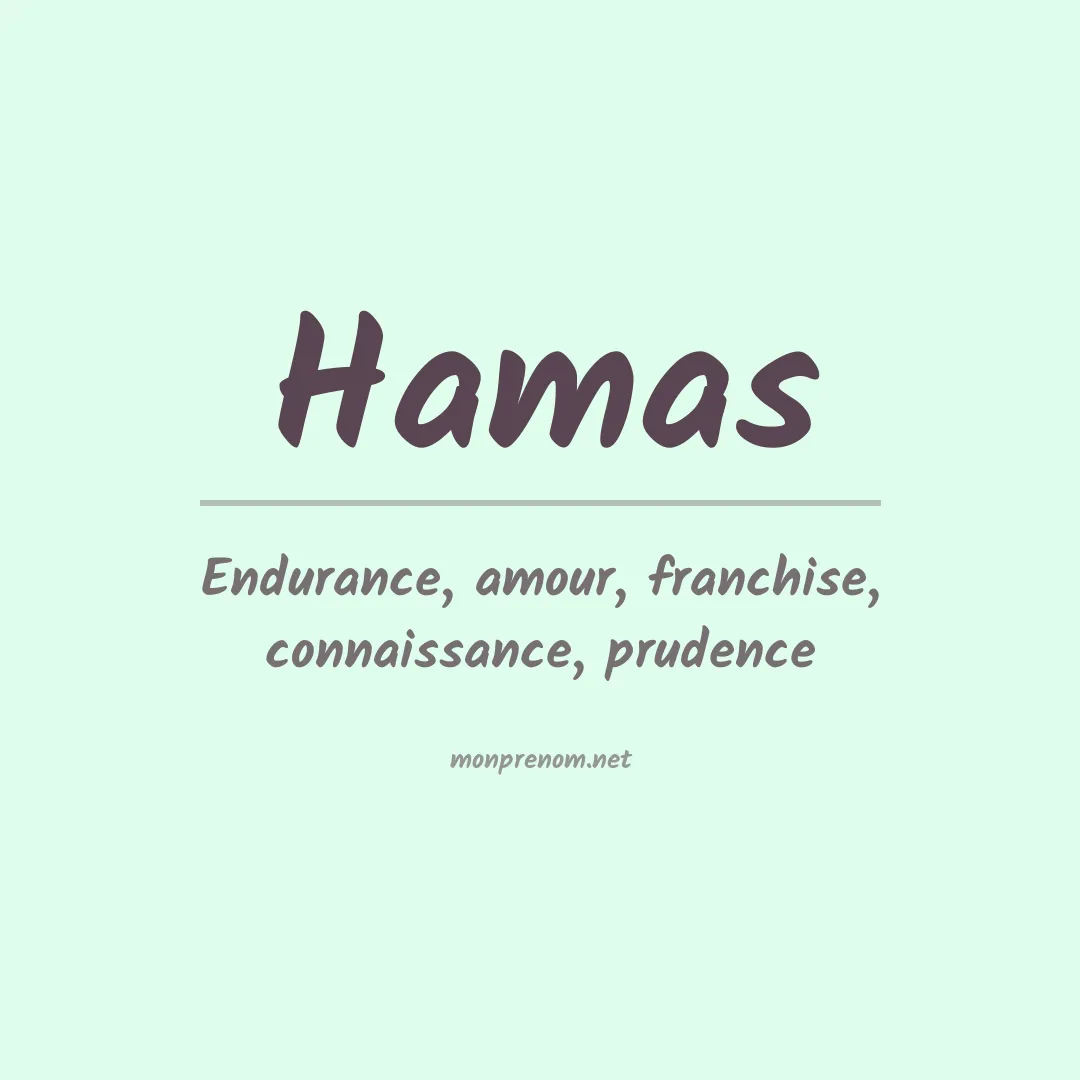 Signification du prénom Hamas