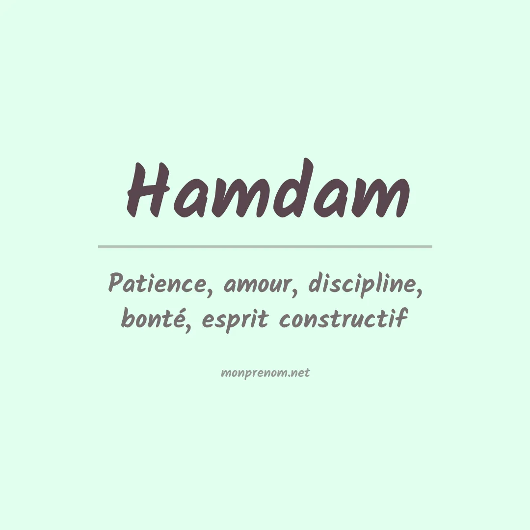 Signification du prénom Hamdam