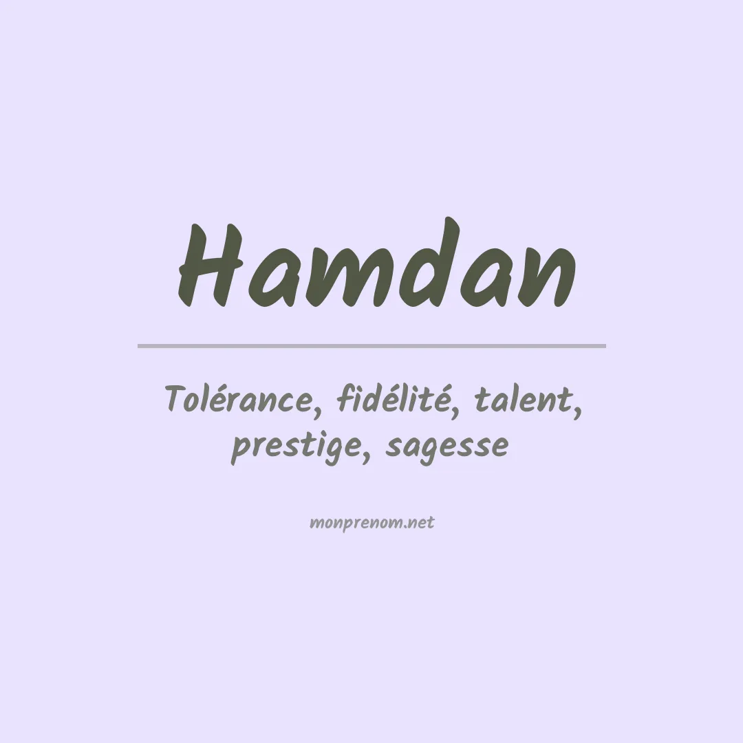 Prénom Hamdan