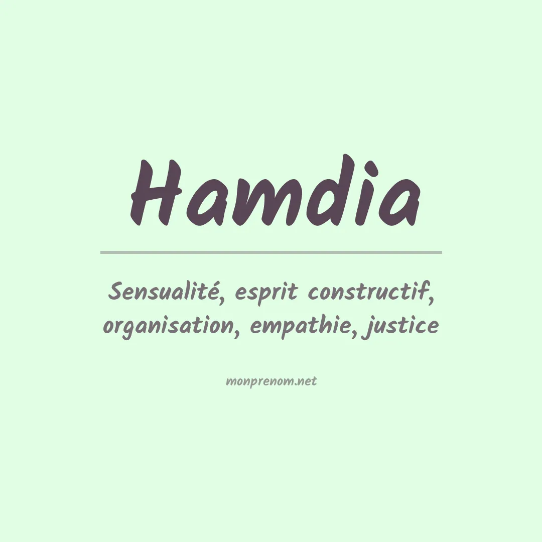 Signification du prénom Hamdia