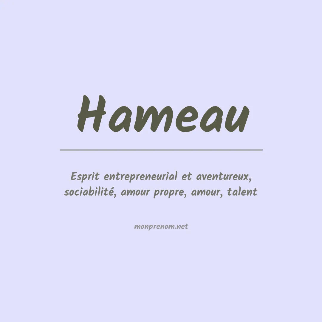 Signification du prénom Hameau