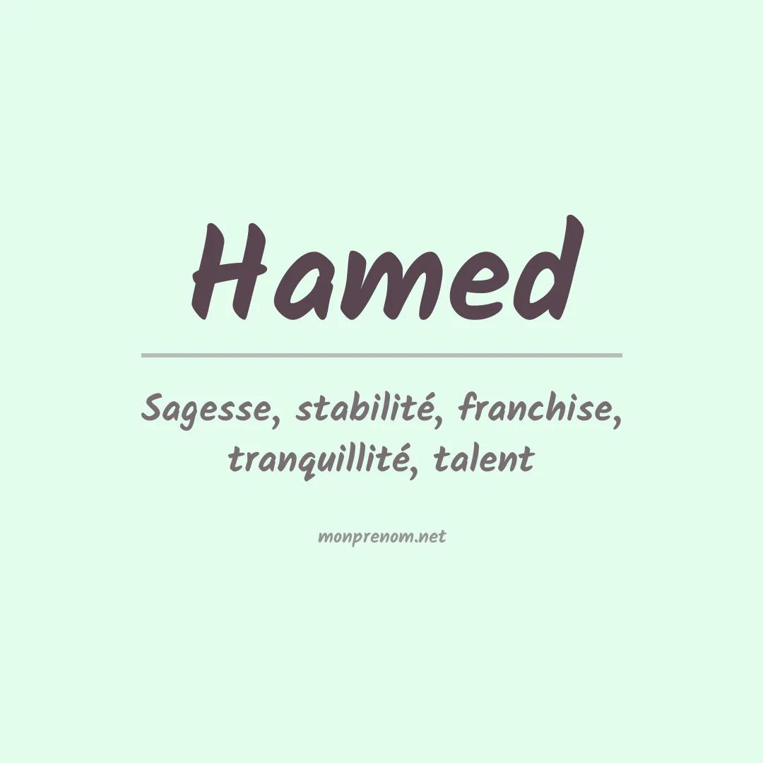 Prénom Hamed