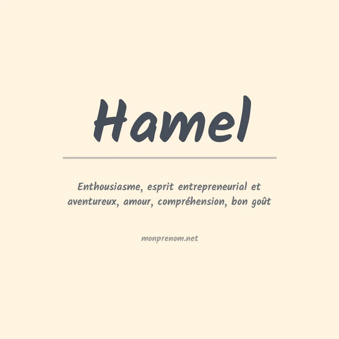Prénom Hamel